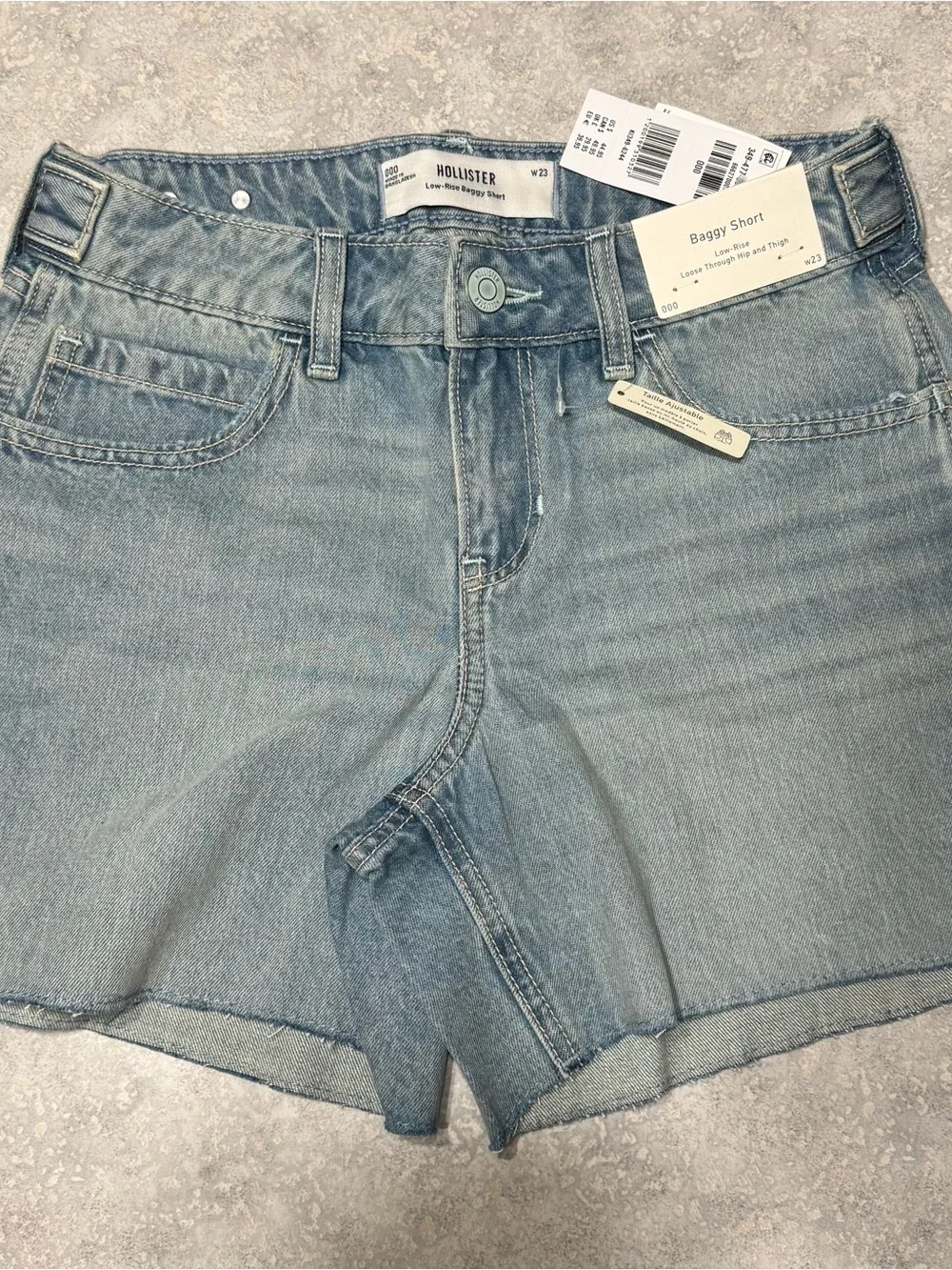 Hollister Light Blue Baggy Denim Shorts